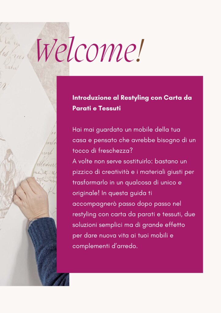 restyling con carta da parati, la guida di Irene